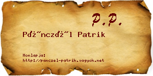 Pánczél Patrik névjegykártya